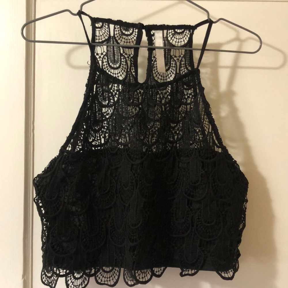 Black crop top from Envy